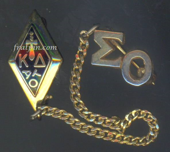 Kappa Delta - Plain Badge with Sigma Omicron Guard